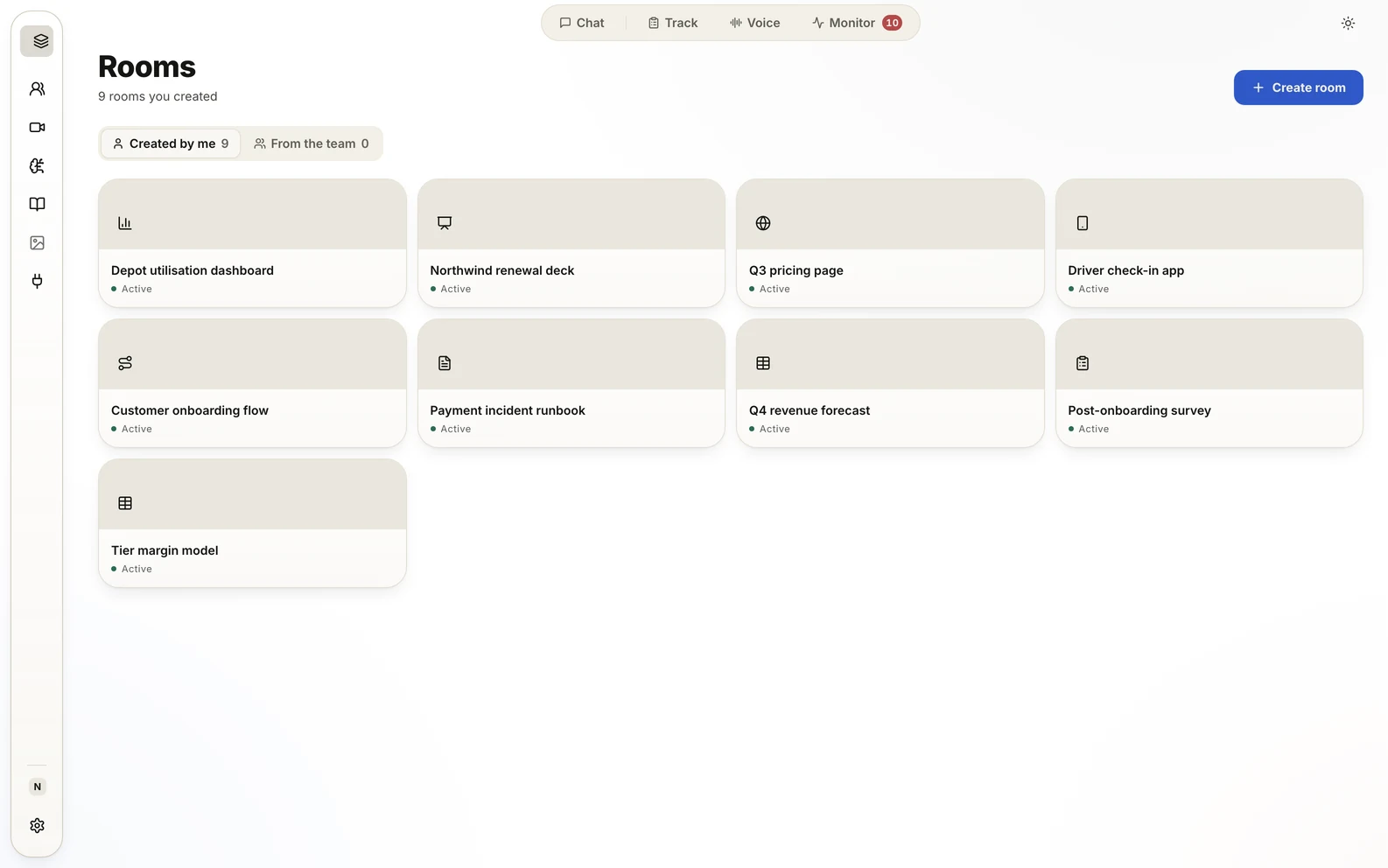 An internal application built and ready for review